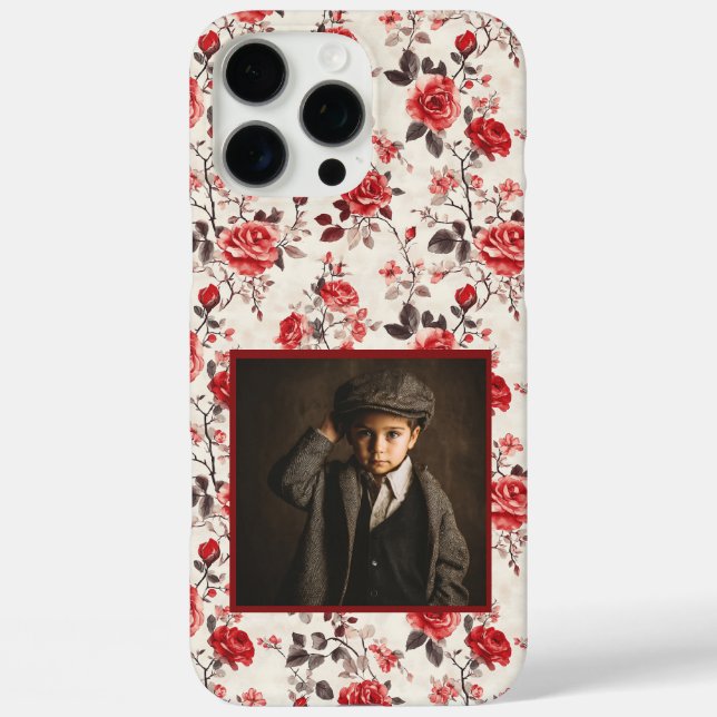 Cool Rose Customizable Name Iphone Case For Moms (Back)