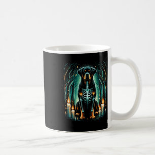 Cool Rottweiler Dog Skeleton Halloween Dog Mom Dad Coffee Mug
