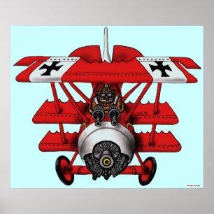 Cool rouge baron plan d'art design affiche