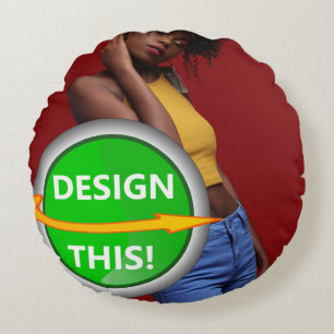 COOL! Round Throw Pillow 16" Polyester - Customize