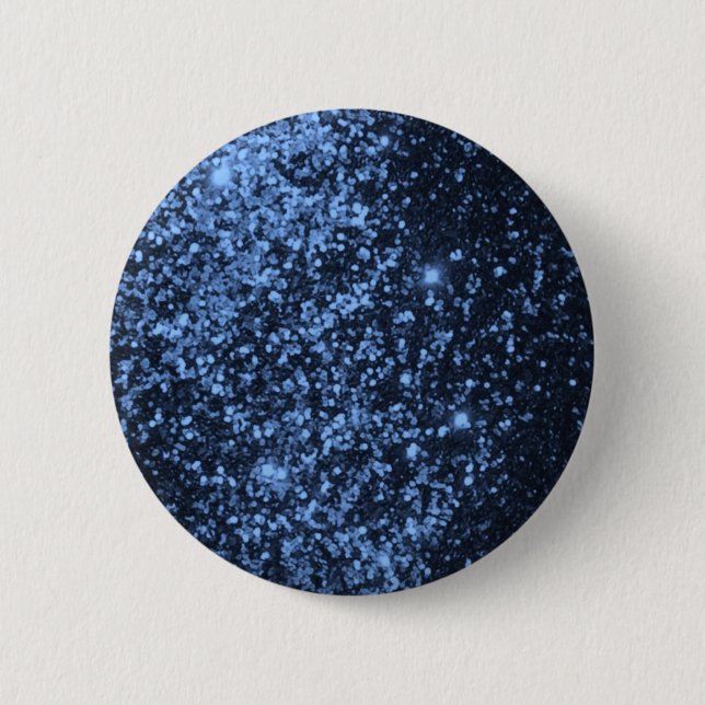 COOL ROYAL BLUE BLACK SPARKLE GLITTER BACKGROUND P 2 INCH ROUND BUTTON (Front)