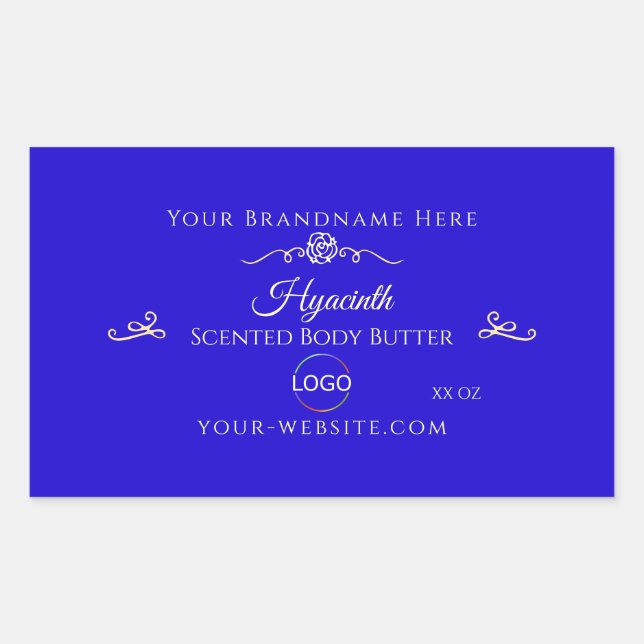 Cool Royal Blue Produit Étiquette Gold Frame avec  (Devant)