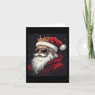 Cool Royal Santa Claus Outfit With Crown For Boys Card