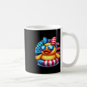 Cool Rubber Duck Usa Flag Cute Duckie 4th Of July  Coffee Mug