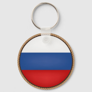 Cool Russia Flag Seal Keychain