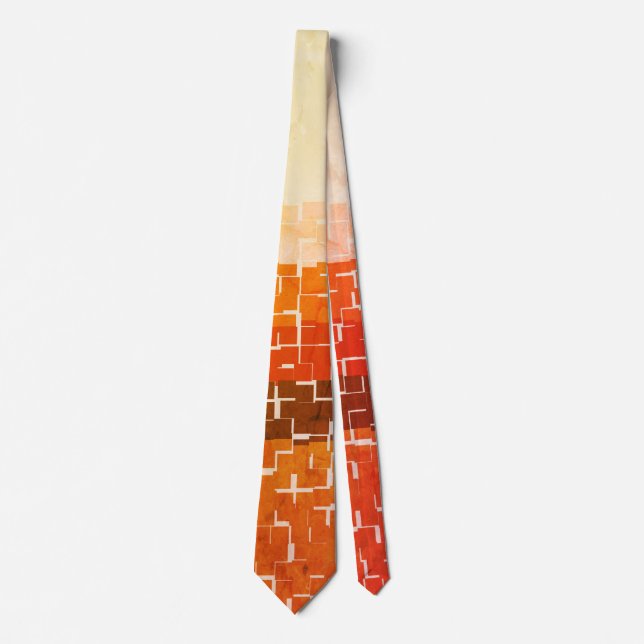Cool Rustic Autumn Colours Tie (Front)