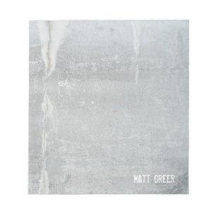 Cool Rustic Grey Concrete Notepad