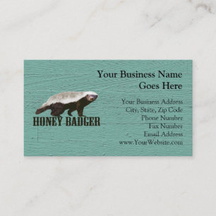 Cool Rustic Honey Badger Business Card