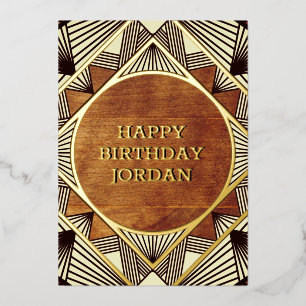 Cool Rustic Retro Masculine Personalized Birthday