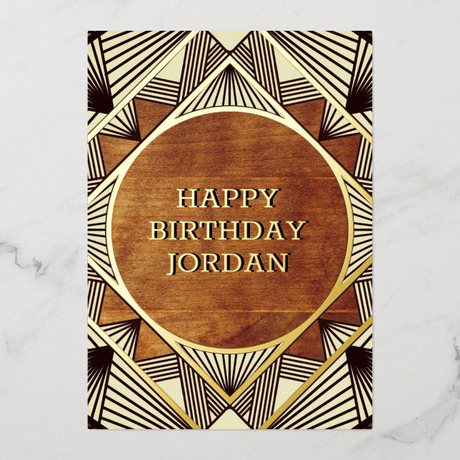  Cool Rustic Retro Masculine Personalized Birthday (Front)