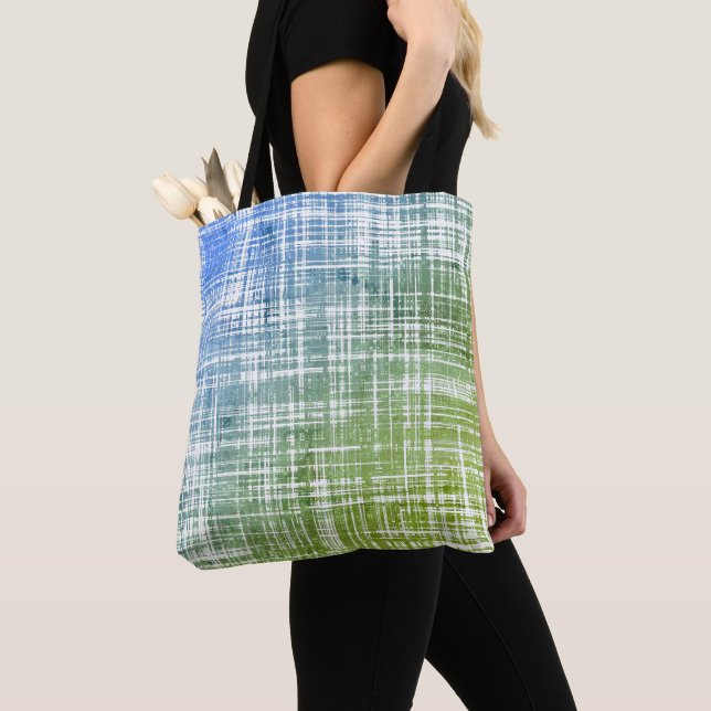 COOL Rustic Stripe Pattern Tote Bag (Close Up)