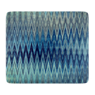 COOL Rustic Zigzag Wavy Pattern Cutting Board
