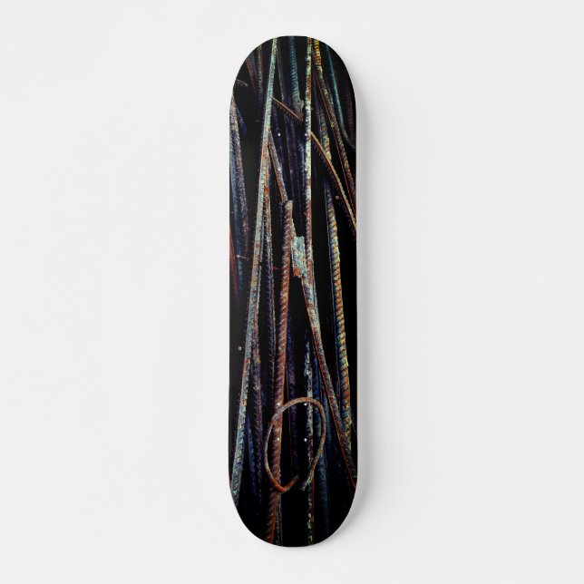 Cool Rusty Industrial Bars Skateboard (Front)