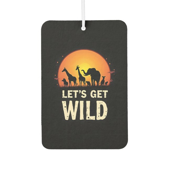 Cool Safari Design For Men Women Kids Safari Anima Air Freshener (Front)