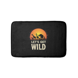 Cool Safari Design For Men Women Kids Safari Anima Bath Mat