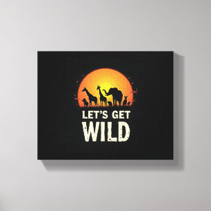 Cool Safari Design For Men Women Kids Safari Anima Canvas Print