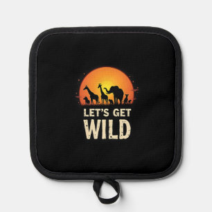 Cool Safari Design For Men Women Kids Safari Anima Pot Holder