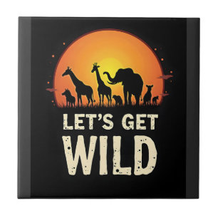Cool Safari Design For Men Women Kids Safari Anima Tile