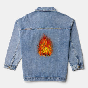 Cool safe Motorcycle Helmet for Flames and Bikes   Denim Jacket