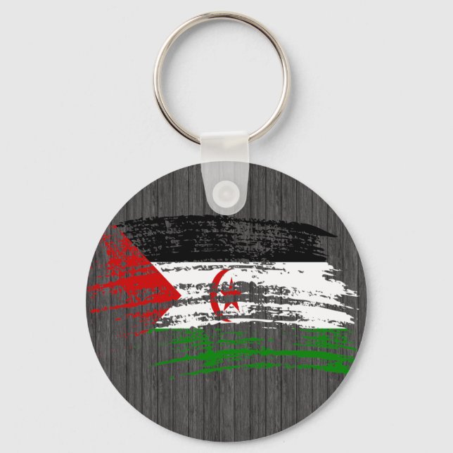 Cool Sahrawi flag design Keychain (Front)