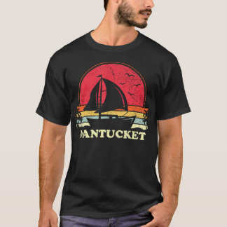 Cool Sailboat Vintage Boat Sailor Ma Nantucket T-Shirt