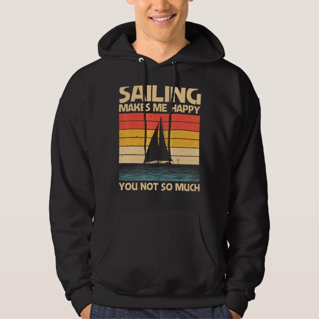 Cool Sailing For Men Women Boating Nautical Sail B Hoodie (Front)