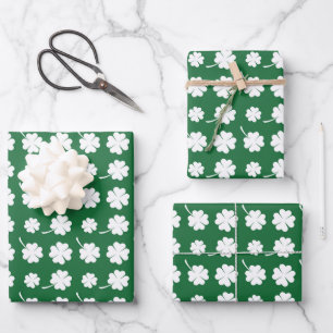 Cool Saint Patrick's Day tiled clovers  Wrapping Paper Sheet