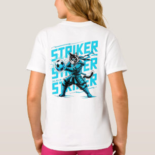 Cool Samurai Cat Soccer Striker - Gift for soccer T-Shirt