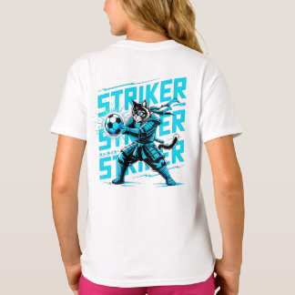 Cool Samurai Cat Soccer Striker - Gift for soccer T-Shirt