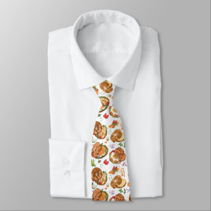 cool Sandwich shop tiled pattern Tie