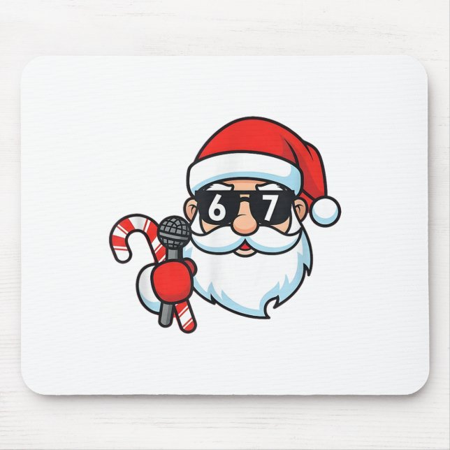 Cool Santa 67 Christmas  Mouse Pad (Front)