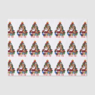 Cool Santa And Reindeer Tissue Paper
