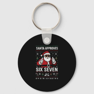 Cool Santa Approves 67 Funny Christmas Sweater Hol Keychain