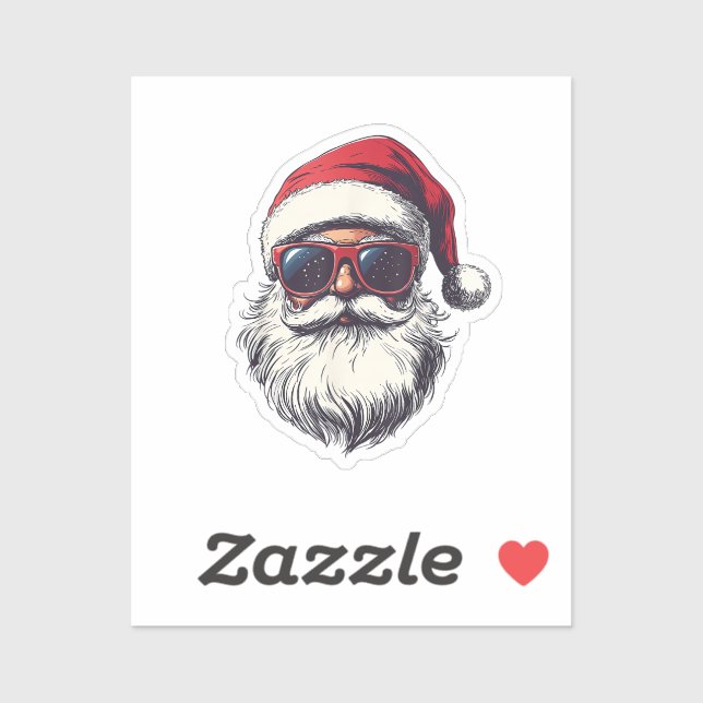 Cool Santa Claus Face Retro Sunglasses Christmas M (Sheet)