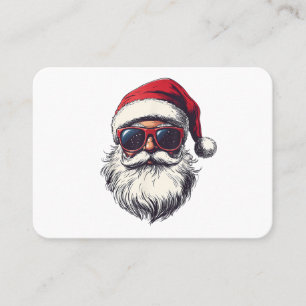 Cool Santa Claus Face Retro Sunglasses Christmas M Business Card