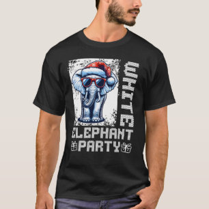 Cool Santa Elephant White Elephant Party T-Shirt