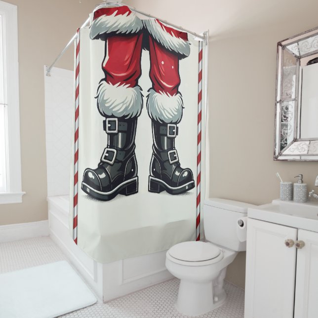 Cool Santa in Black Boots Christmas Holiday  (In Situ)