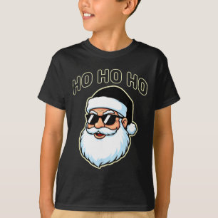 Cool Santa In Black Hat Sungles Graphic 2  T-Shirt