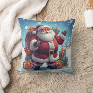 Cool Santa Pillow – Festive Charm for Cozy Spaces