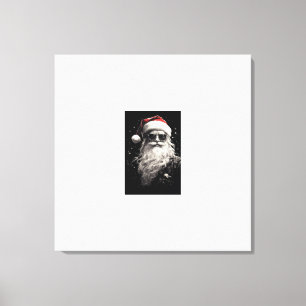 "Cool Santa" Stretched Canvas Print