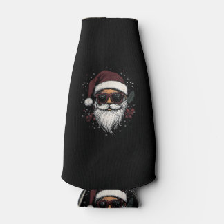 Cool Santa with Sunglasses Christmas Bottle Cooler