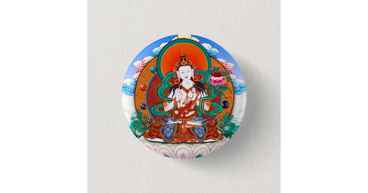 Cool Sarvanivarana Viskambhin Bodhisattva Mahasat 1 Inch Round Button