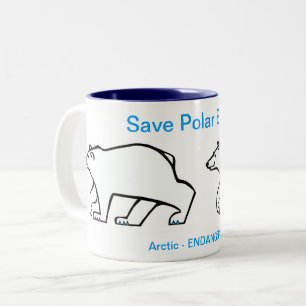  Cool Save Polar BEARS - Wildlife warrior -Arctic- Two-Tone Coffee Mug
