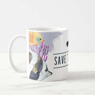 Cool Save the Oceans Banner Coffee Mug