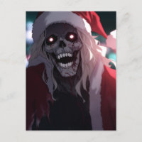 Cool Scary Creepy Skull Santa Claus Xmas