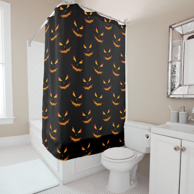 Cool scary Jack O'Lantern face Halloween pattern (In Situ)