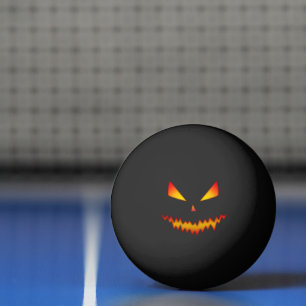 Cool scary Jack O'Lantern face Halloween Ping Pong Ball