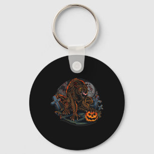 Cool Scary Werewolf Halloween Theme Keychain