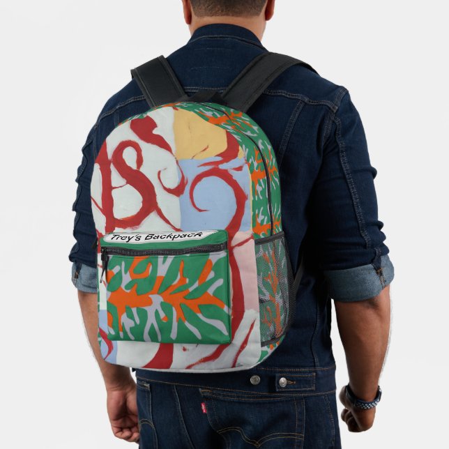 Cool School Backpack, Graffiti Art, personalized Printed Backpack (Insitu (Model))
