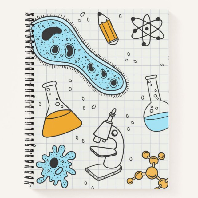 Cool science Geek biology art Notebook (Front)